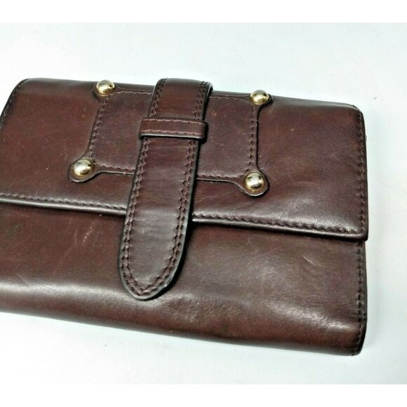 Vintage Danier Canada Dark Brown Soft Leather Ladies Wallet - 6" x 4.25" - Picture 8 of 9